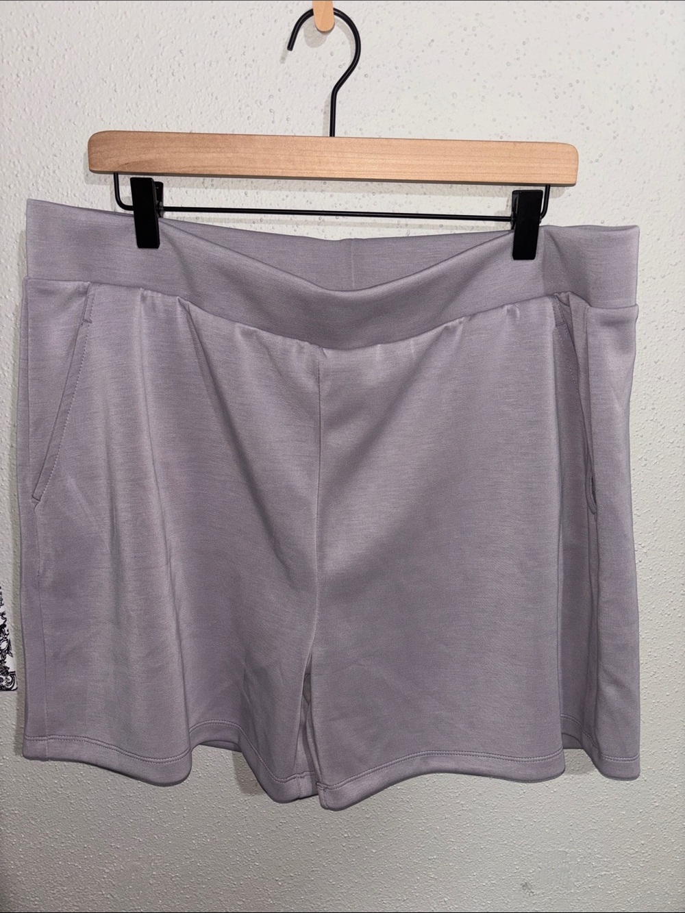LazyPants - Women’s lavender pull on shorts (size X-Large)